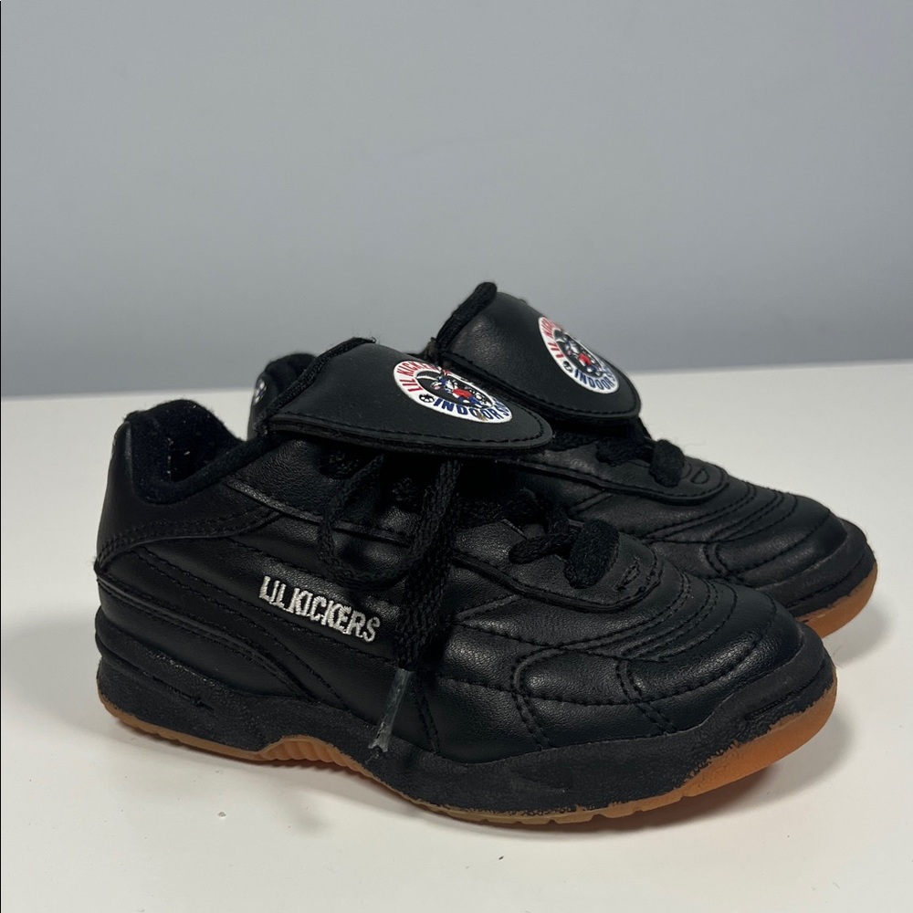 Lil Kickers Indoor Soccer Kids Black Turf Shoes SneakersToddler‎ Boy Size 7